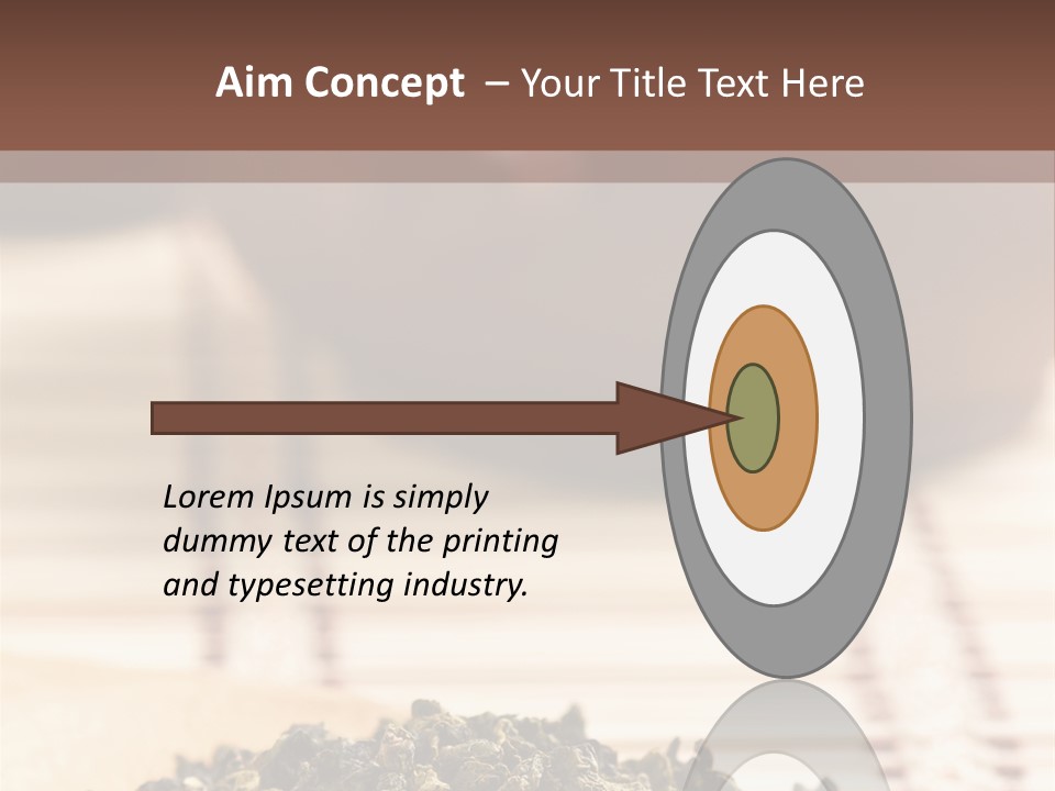 Peaceful Beach Old PowerPoint Template