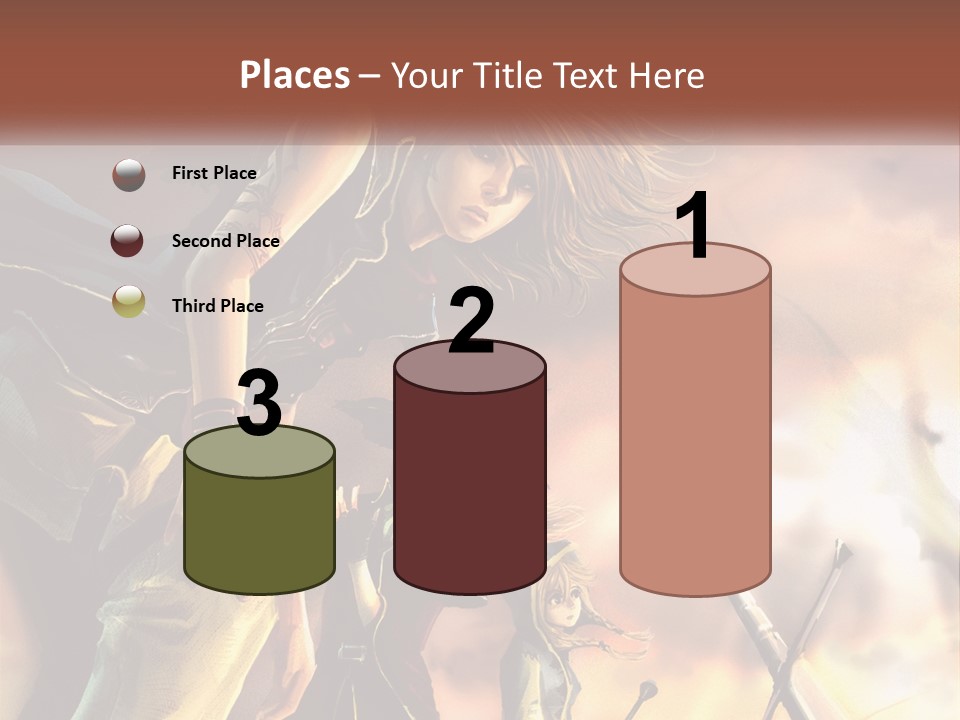 Beach Portrait White PowerPoint Template