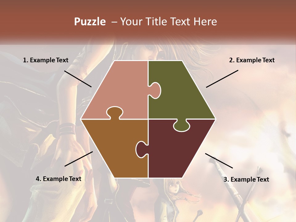 Beach Portrait White PowerPoint Template