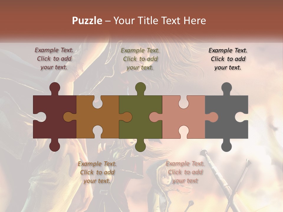 Beach Portrait White PowerPoint Template