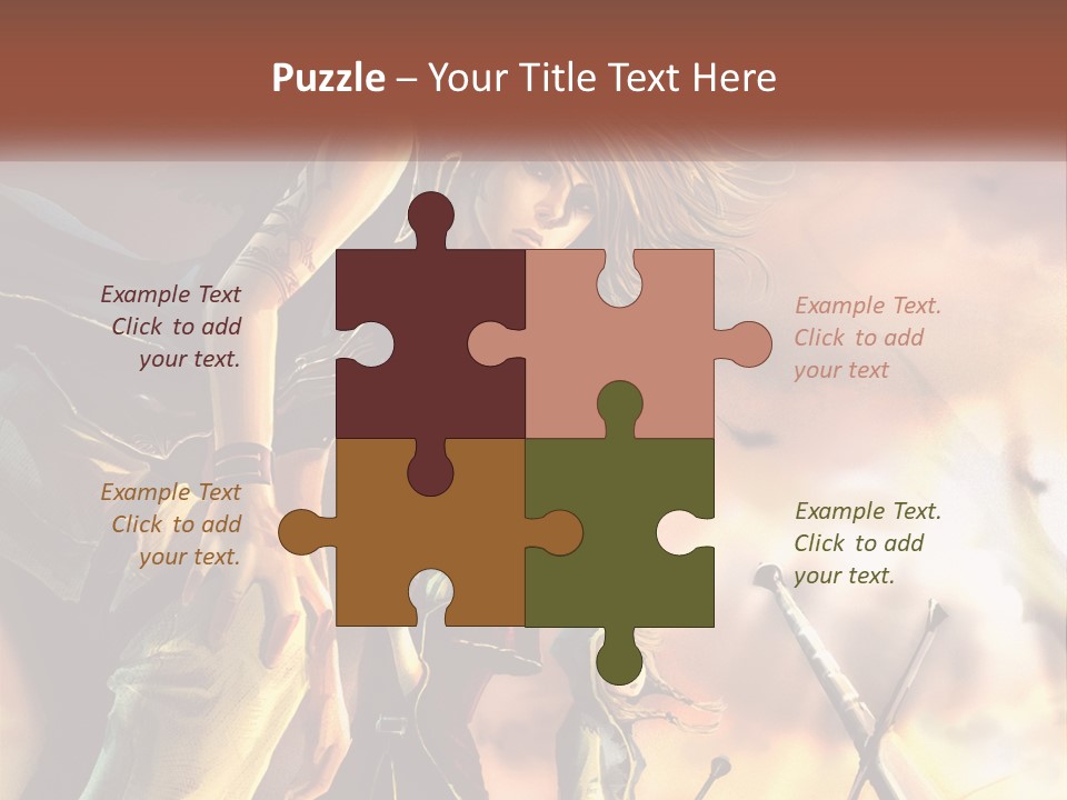 Beach Portrait White PowerPoint Template