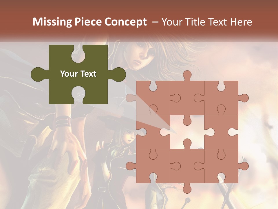 Beach Portrait White PowerPoint Template