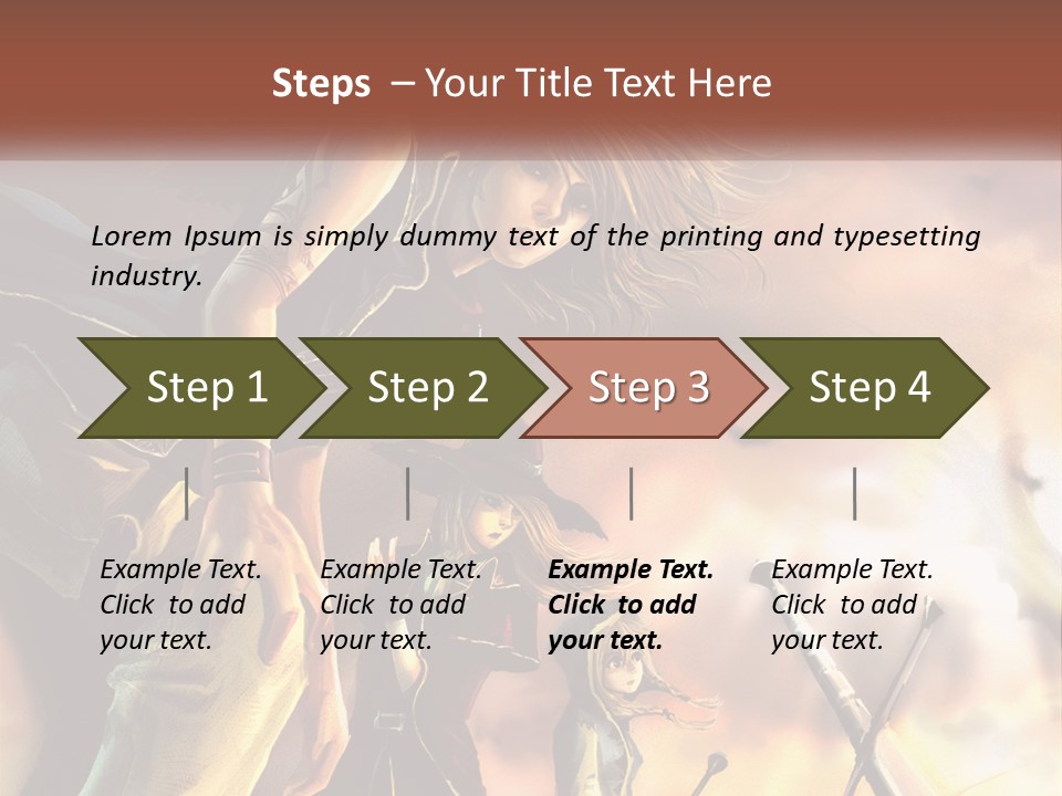 Beach Portrait White PowerPoint Template