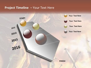 Beach Portrait White PowerPoint Template