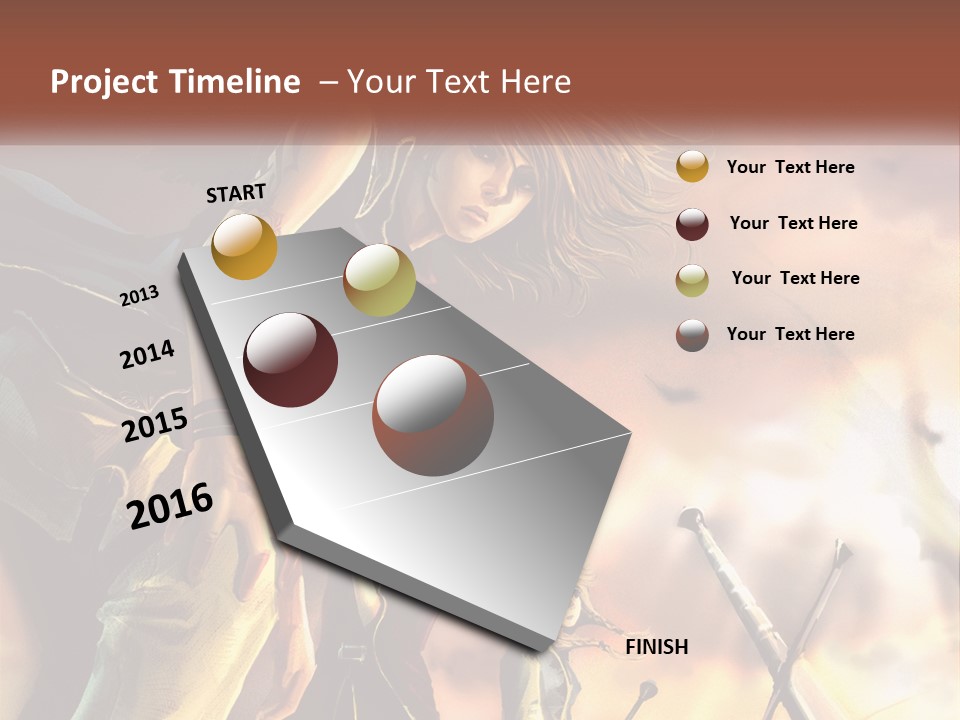 Beach Portrait White PowerPoint Template