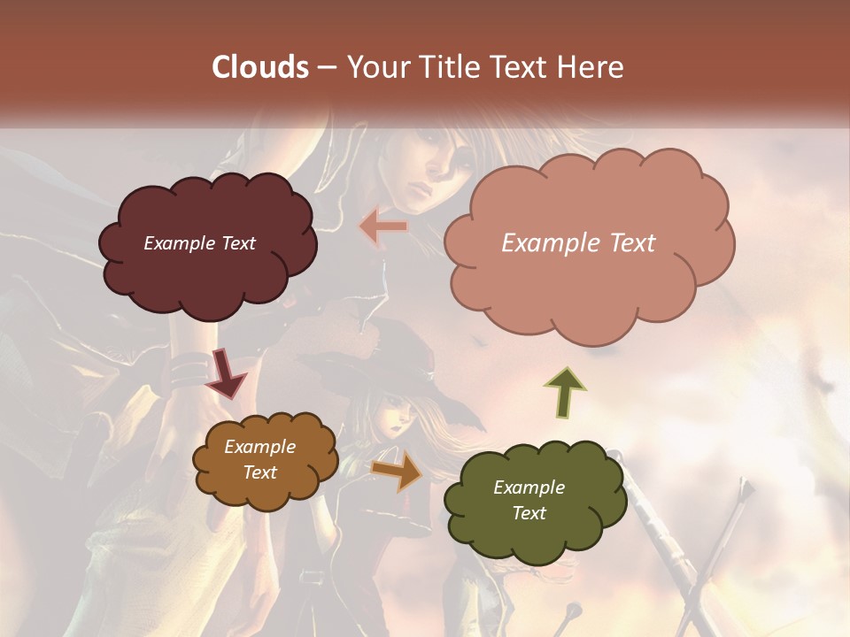 Beach Portrait White PowerPoint Template