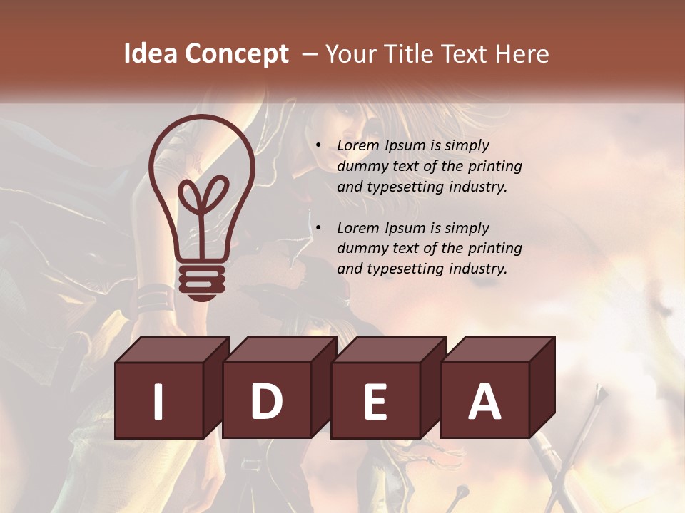 Beach Portrait White PowerPoint Template