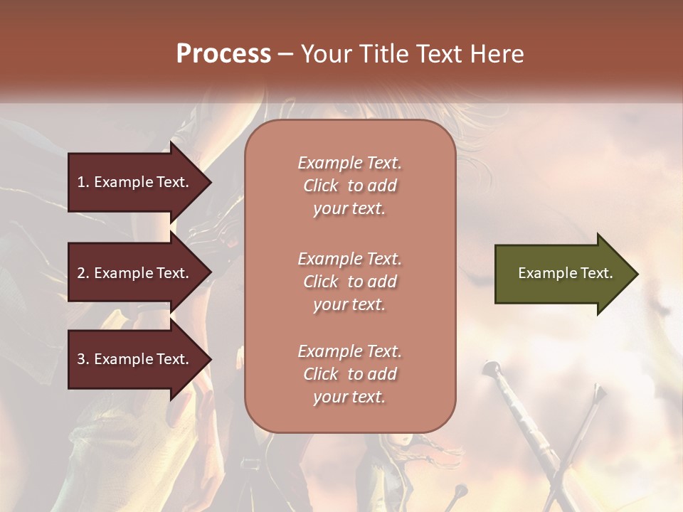 Beach Portrait White PowerPoint Template