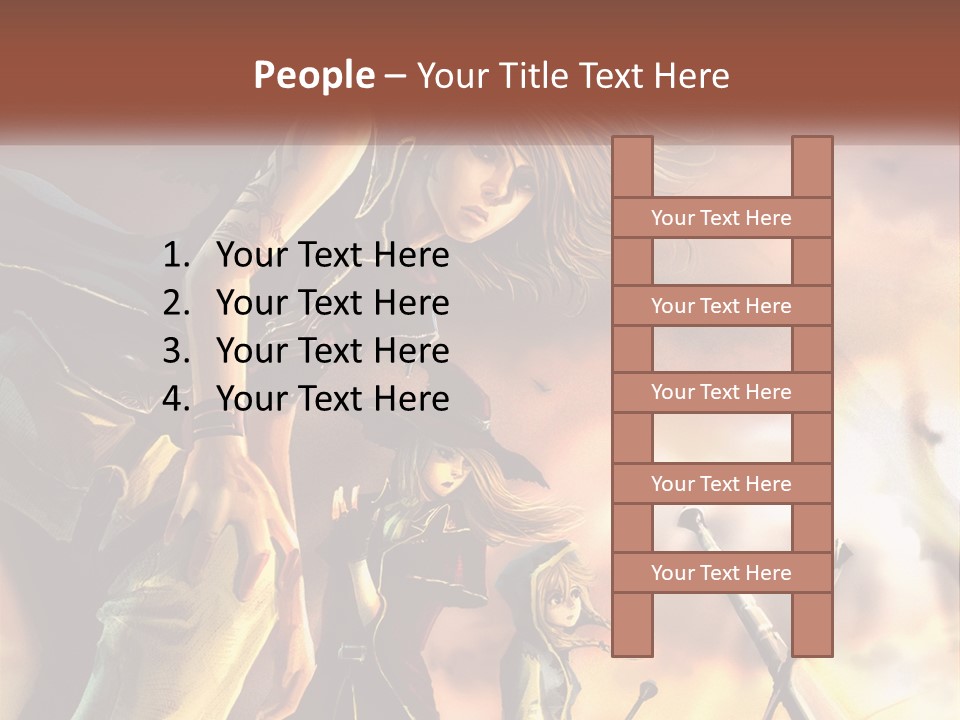 Beach Portrait White PowerPoint Template