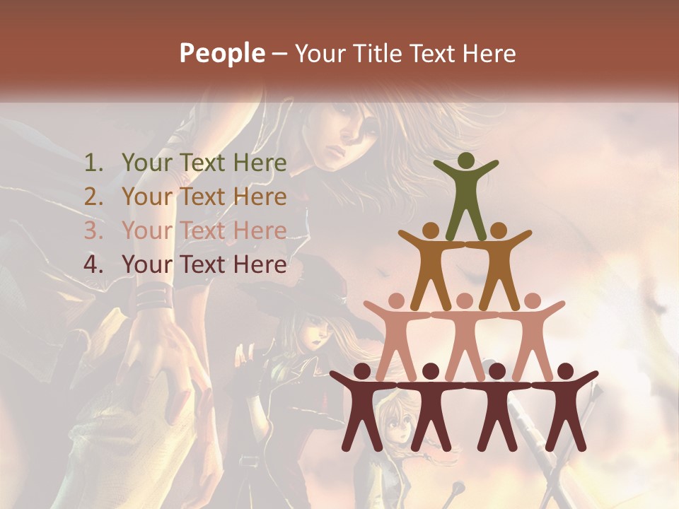 Beach Portrait White PowerPoint Template