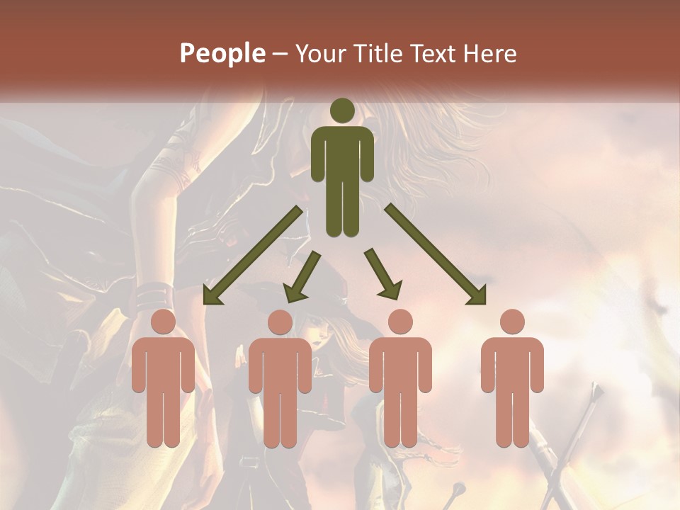 Beach Portrait White PowerPoint Template