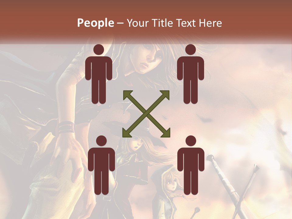 Beach Portrait White PowerPoint Template