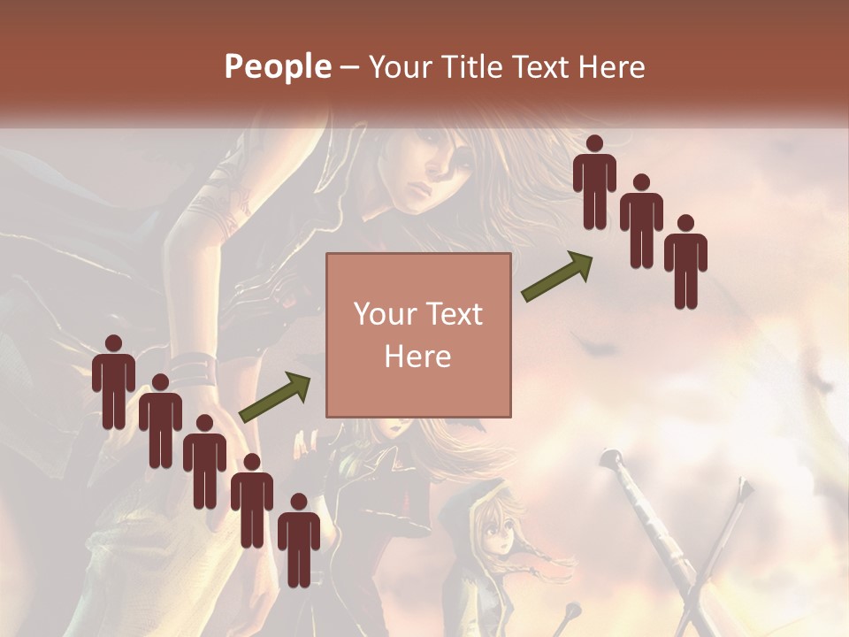 Beach Portrait White PowerPoint Template