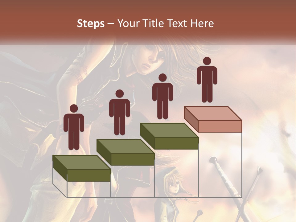 Beach Portrait White PowerPoint Template