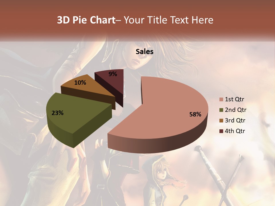 Beach Portrait White PowerPoint Template