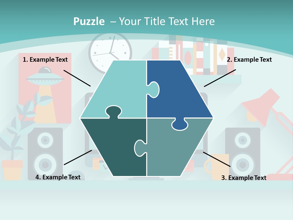 Caucasian White Sunset PowerPoint Template