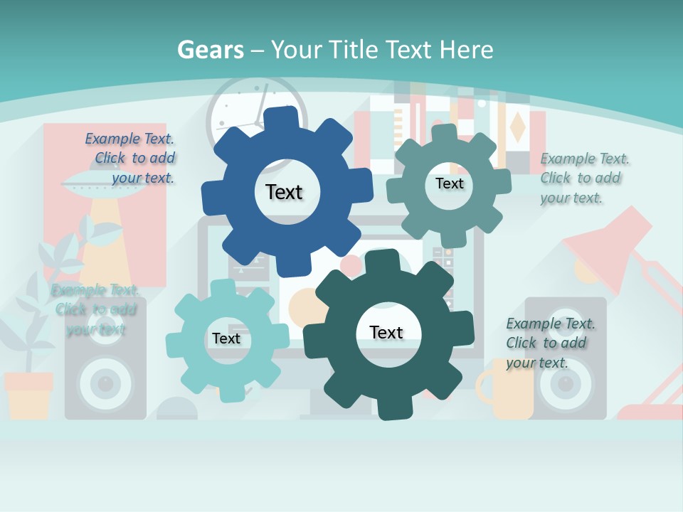 Caucasian White Sunset PowerPoint Template
