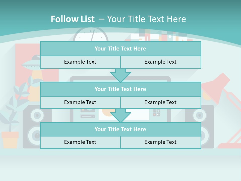 Caucasian White Sunset PowerPoint Template
