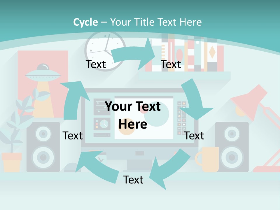 Caucasian White Sunset PowerPoint Template