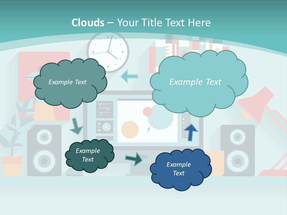 Caucasian White Sunset PowerPoint Template