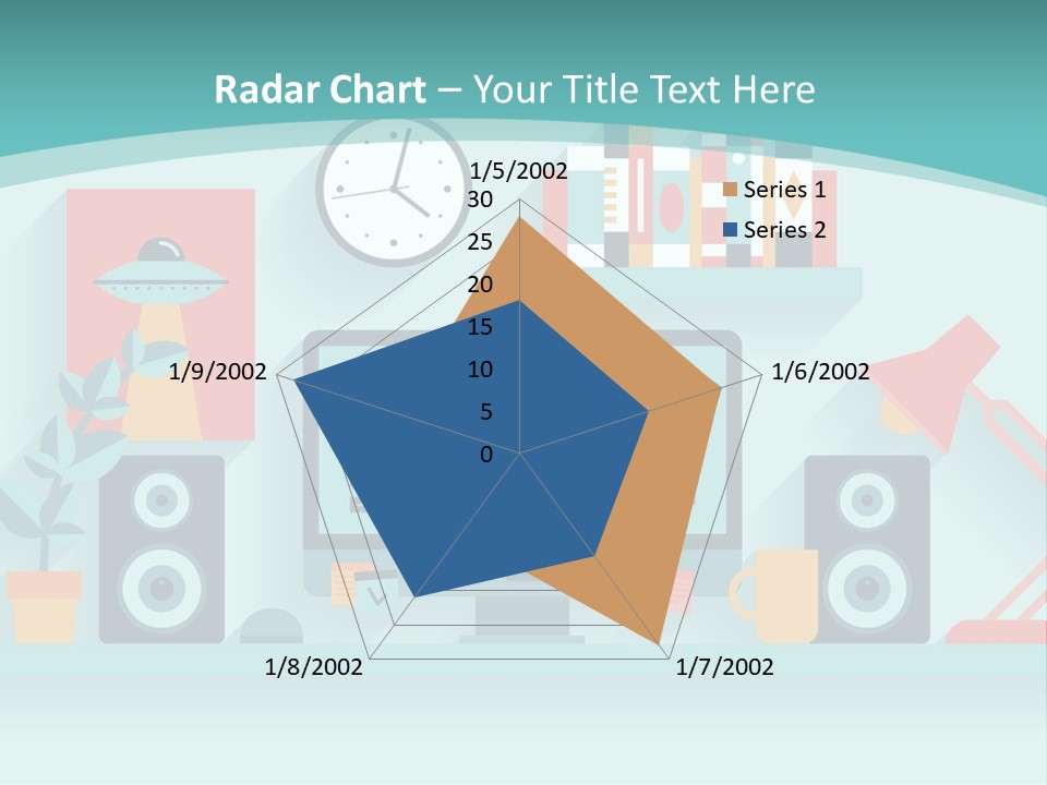 Caucasian White Sunset PowerPoint Template