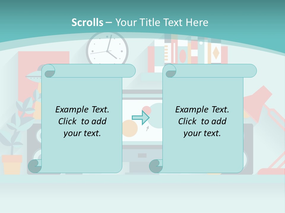 Caucasian White Sunset PowerPoint Template