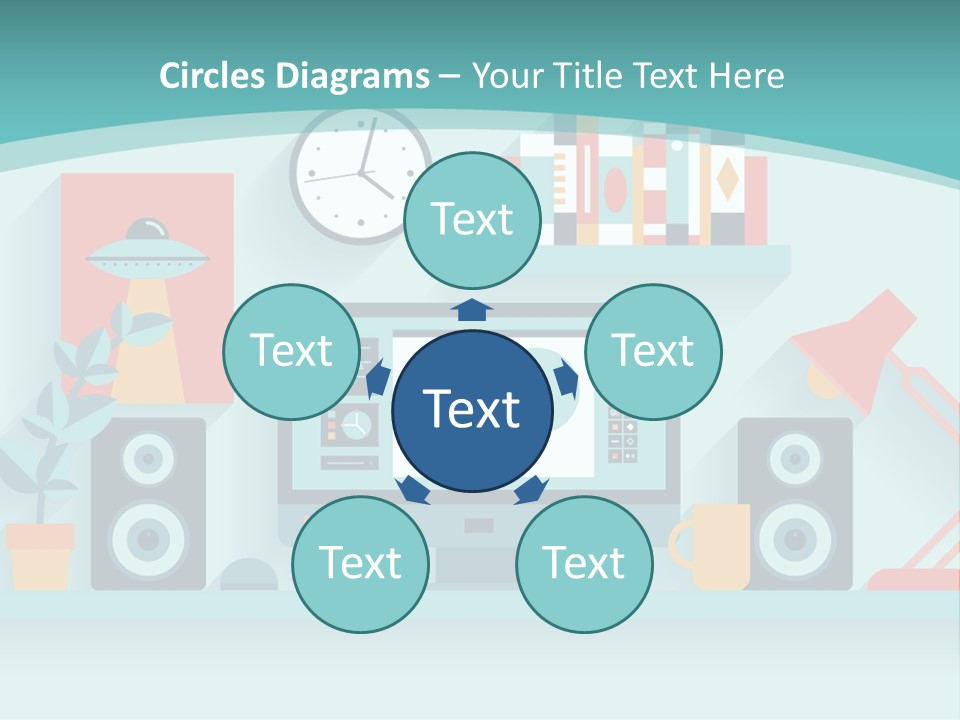 Caucasian White Sunset PowerPoint Template