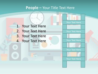 Caucasian White Sunset PowerPoint Template