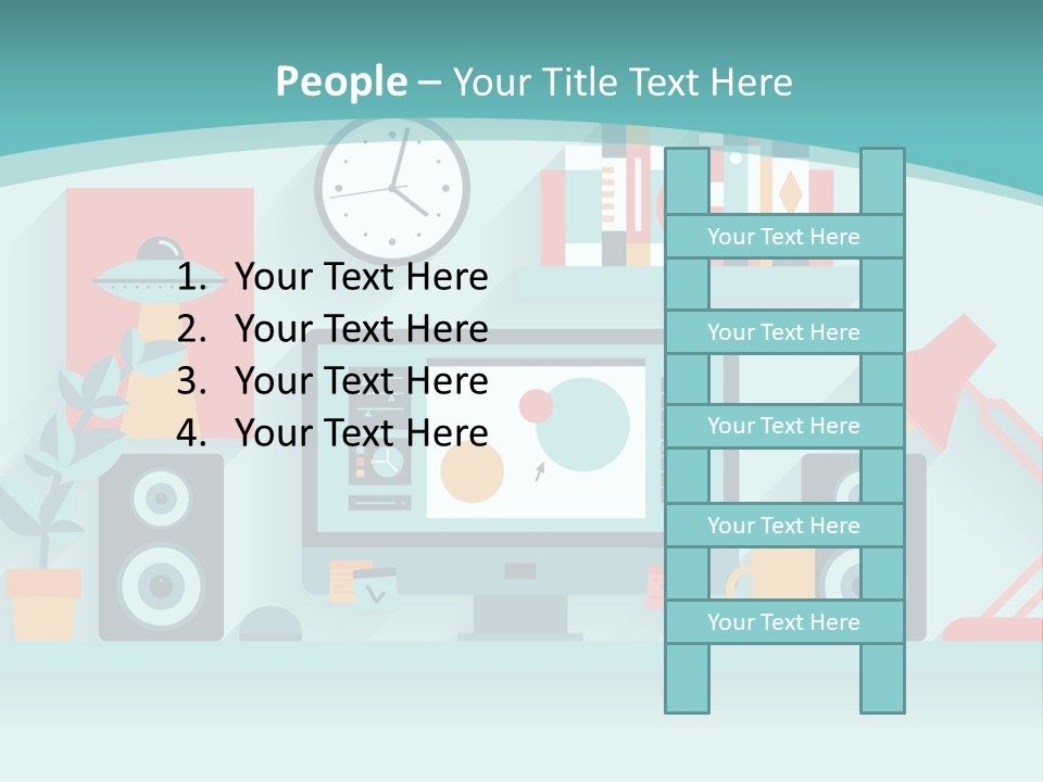 Caucasian White Sunset PowerPoint Template