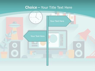 Caucasian White Sunset PowerPoint Template