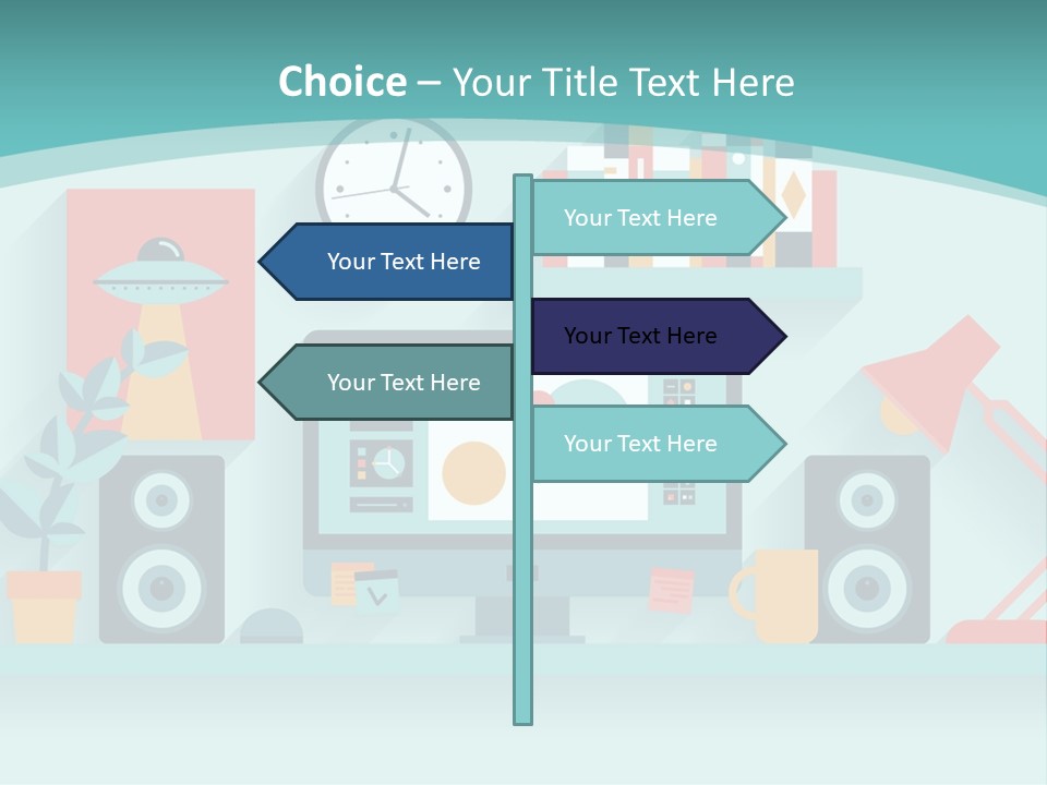 Caucasian White Sunset PowerPoint Template