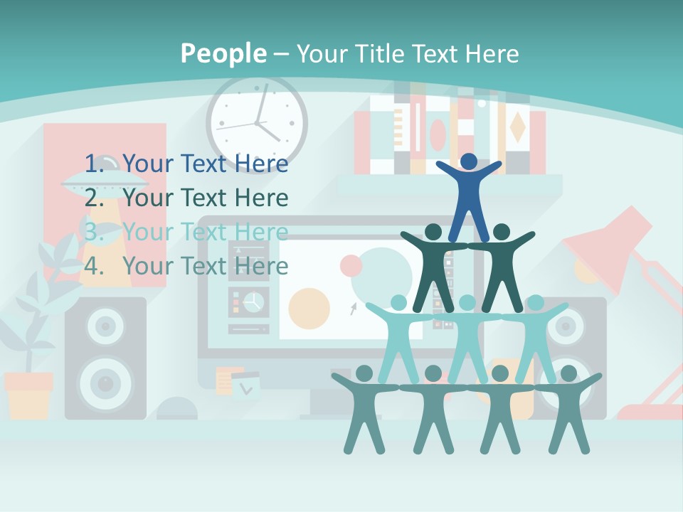 Caucasian White Sunset PowerPoint Template