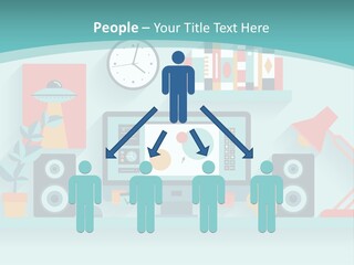 Caucasian White Sunset PowerPoint Template