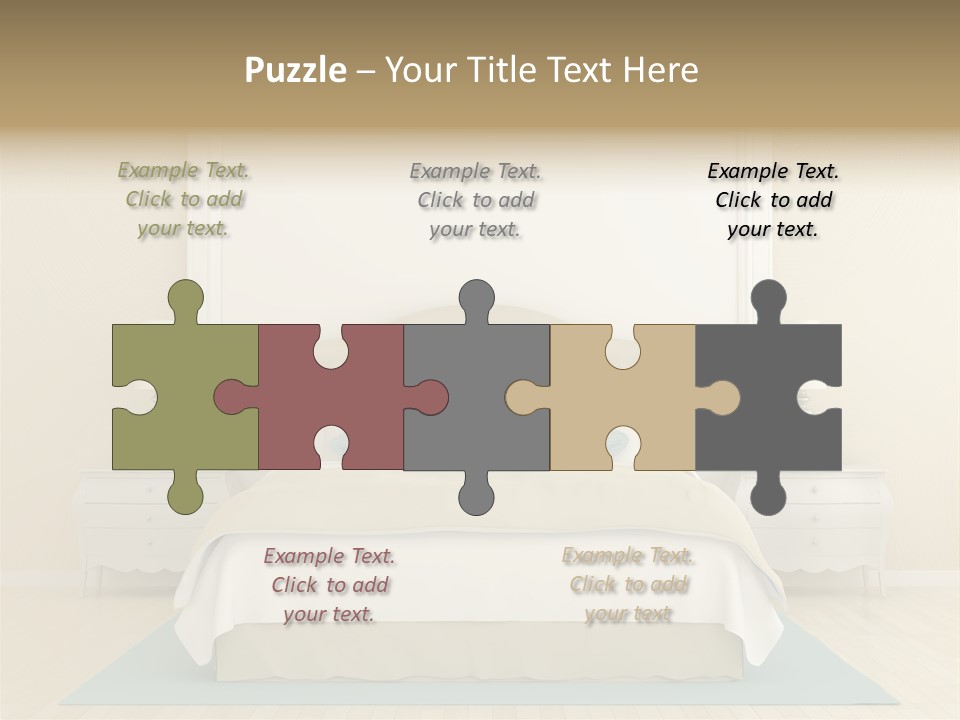 White Wave Caucasian PowerPoint Template