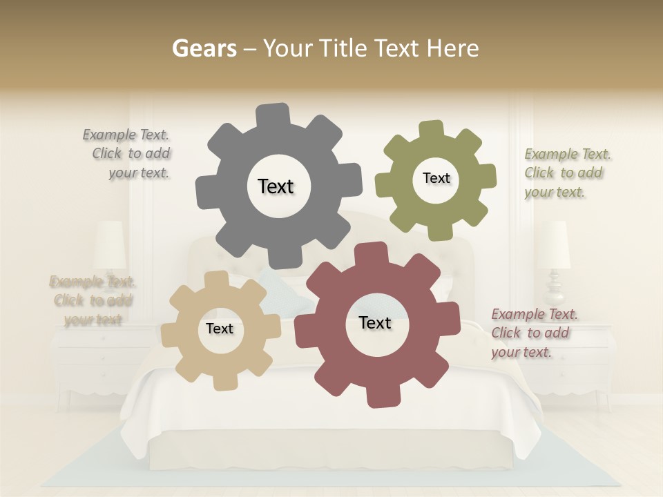 White Wave Caucasian PowerPoint Template