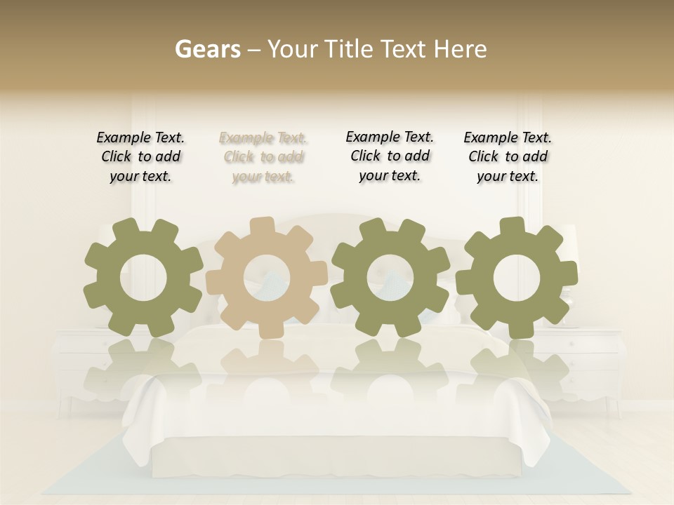 White Wave Caucasian PowerPoint Template