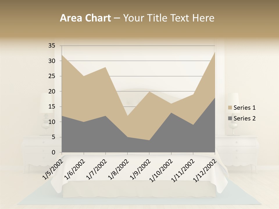 White Wave Caucasian PowerPoint Template
