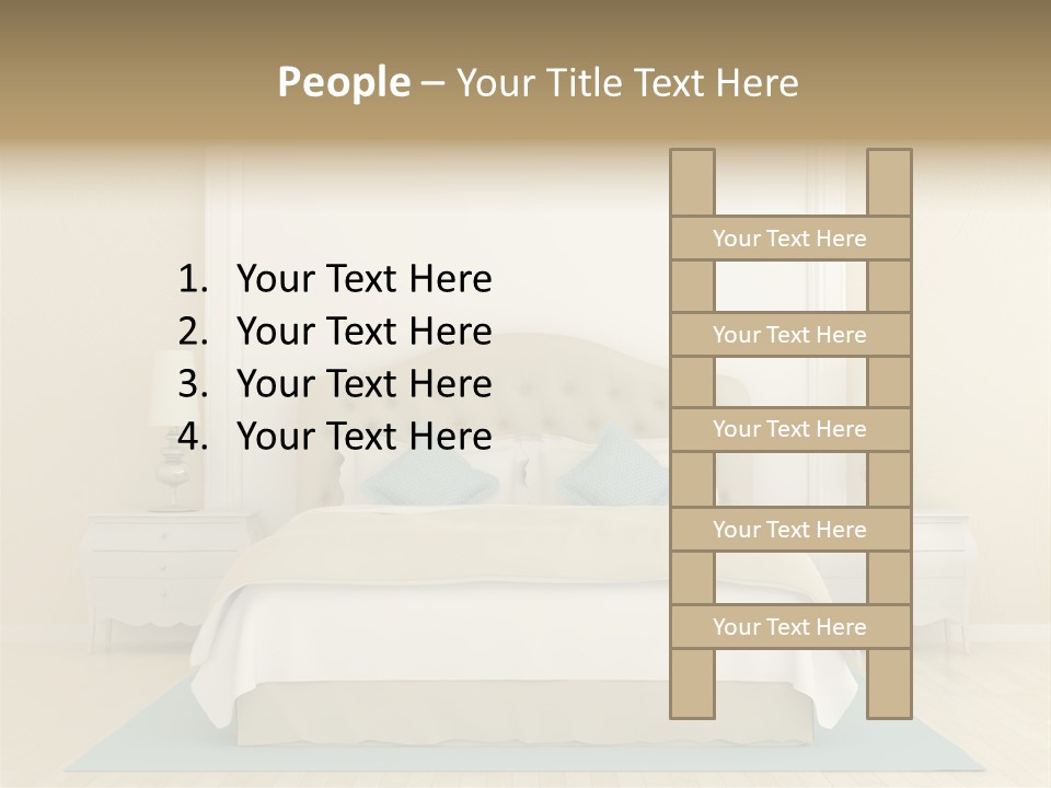 White Wave Caucasian PowerPoint Template
