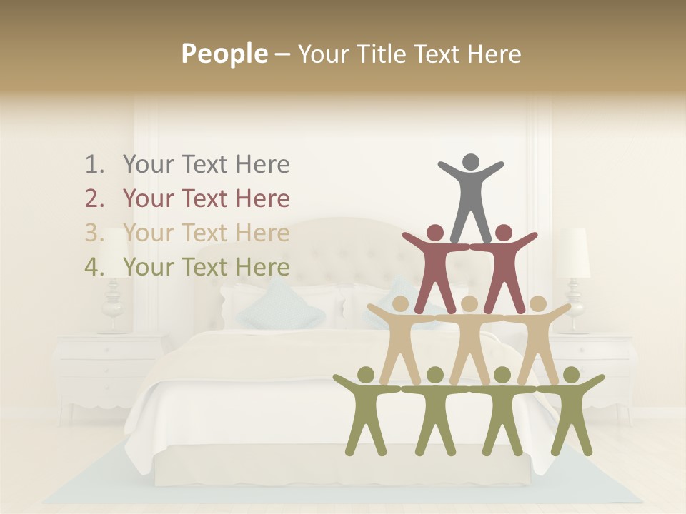 White Wave Caucasian PowerPoint Template