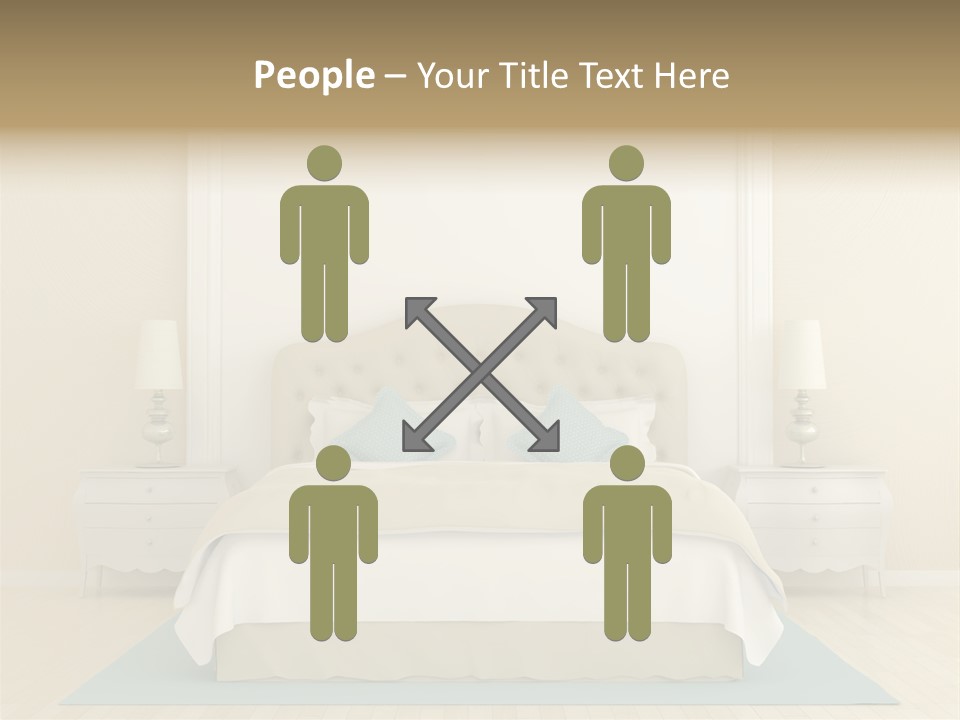 White Wave Caucasian PowerPoint Template