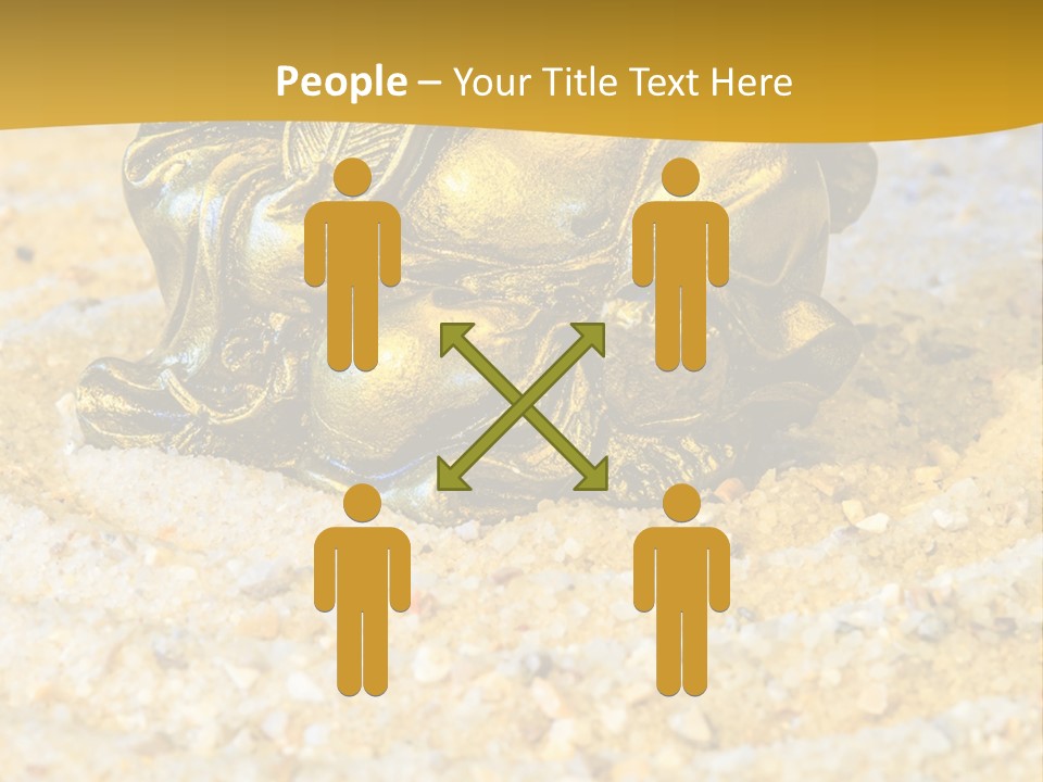 Caucasian Woman Sunset PowerPoint Template