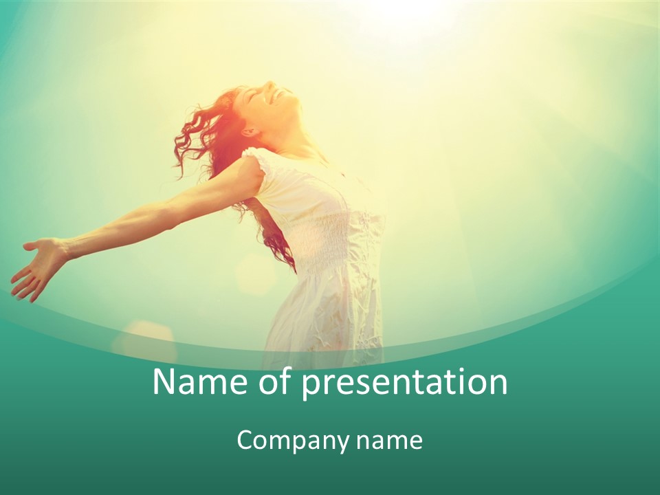 Mother Peaceful Caucasian PowerPoint Template