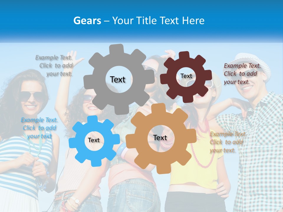 Family Retirement Sunset PowerPoint Template