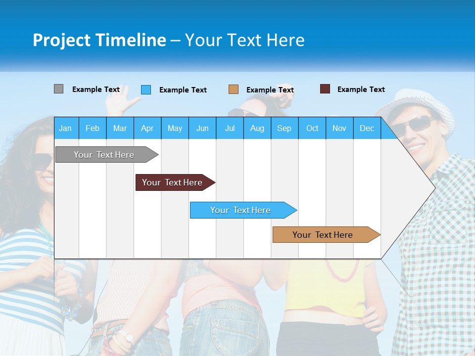 Family Retirement Sunset PowerPoint Template