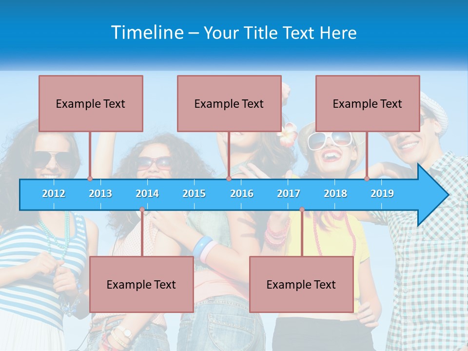 Family Retirement Sunset PowerPoint Template