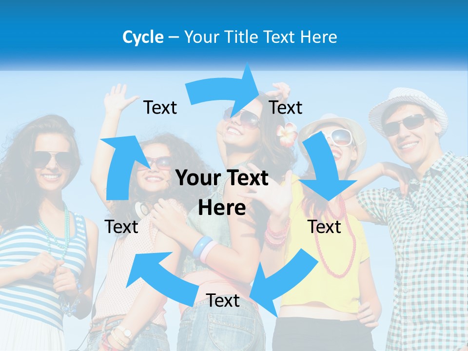 Family Retirement Sunset PowerPoint Template