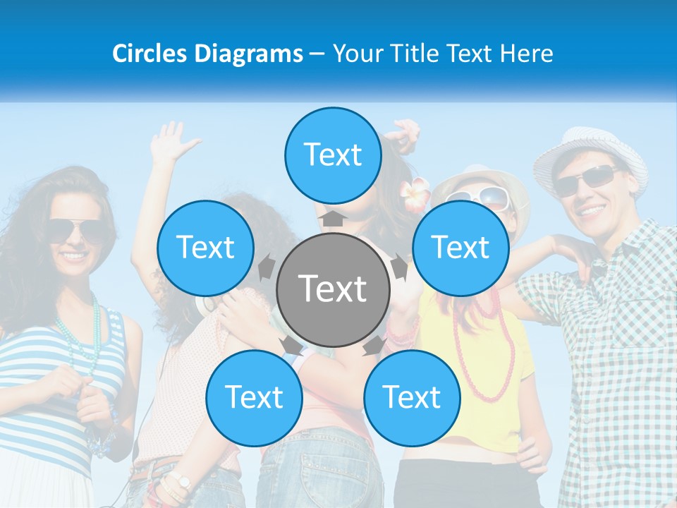 Family Retirement Sunset PowerPoint Template