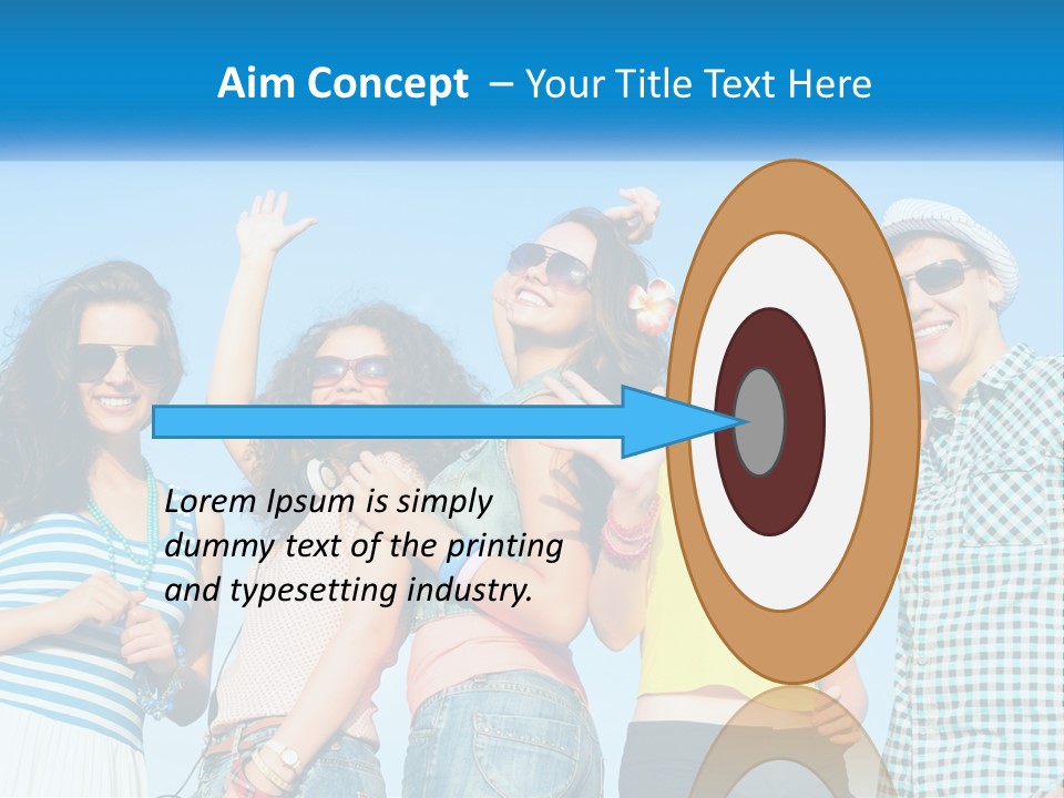 Family Retirement Sunset PowerPoint Template