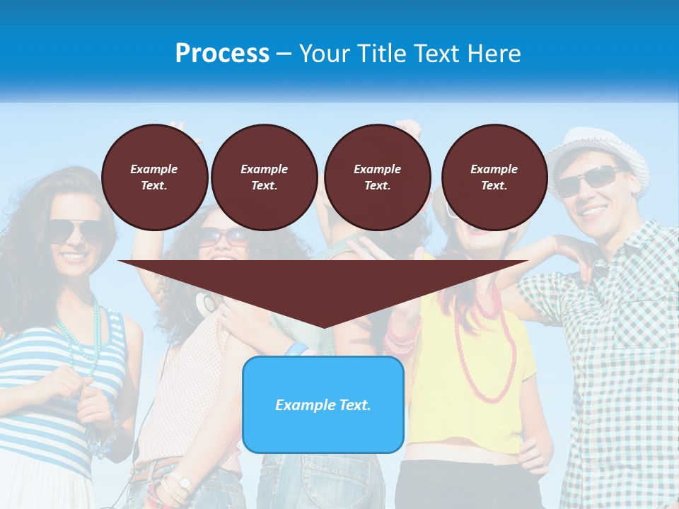 Family Retirement Sunset PowerPoint Template