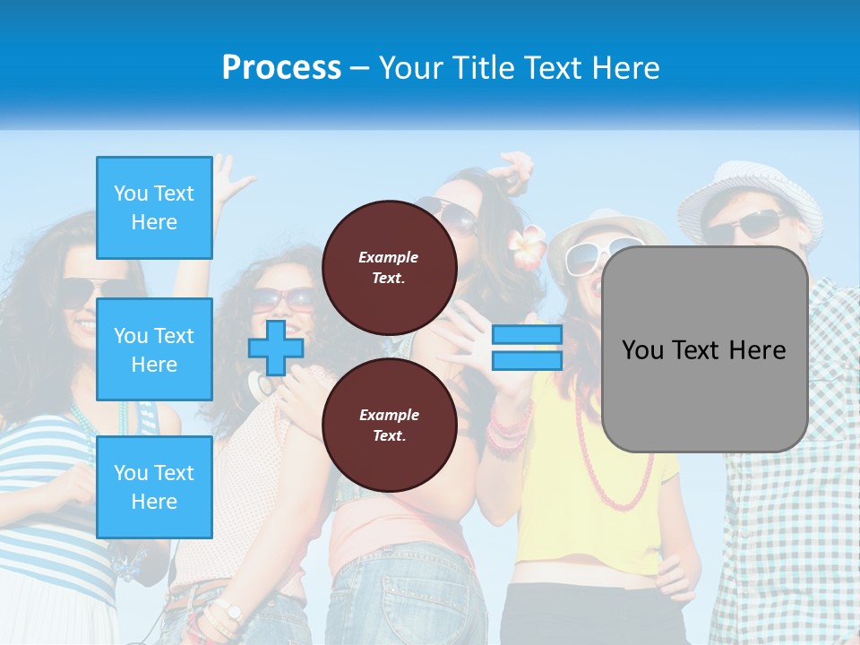 Family Retirement Sunset PowerPoint Template